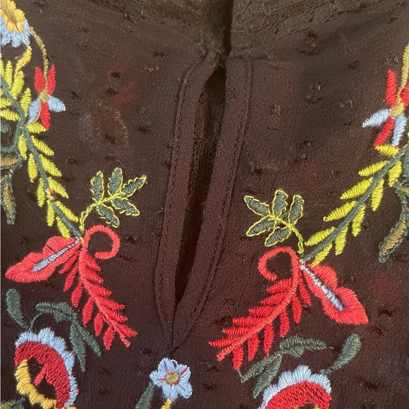 Zara Women black with lace embroidered top - Picture 7 of 9